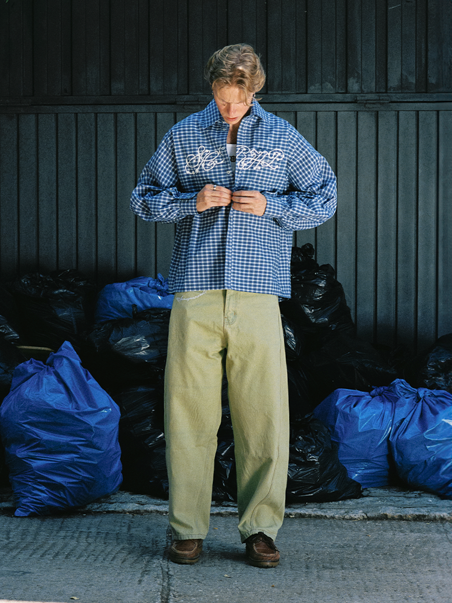 CABLE OXFORD SHIRT BLUE