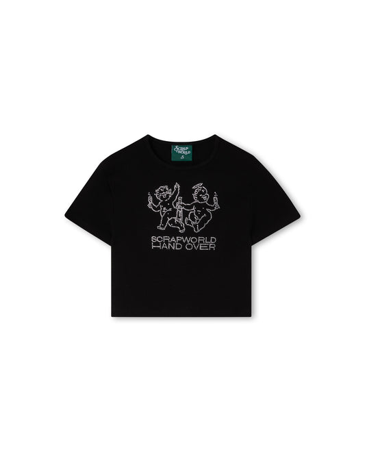 HANDOVER X SCRAPWORLD BABY TEE BLACK