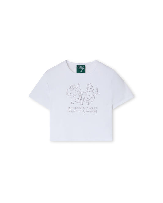 HANDOVER X SCRAPWORLD BABY TEE WHITE