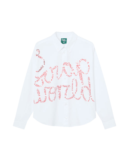 TAPE BOXY OXFORD SHIRT WHITE