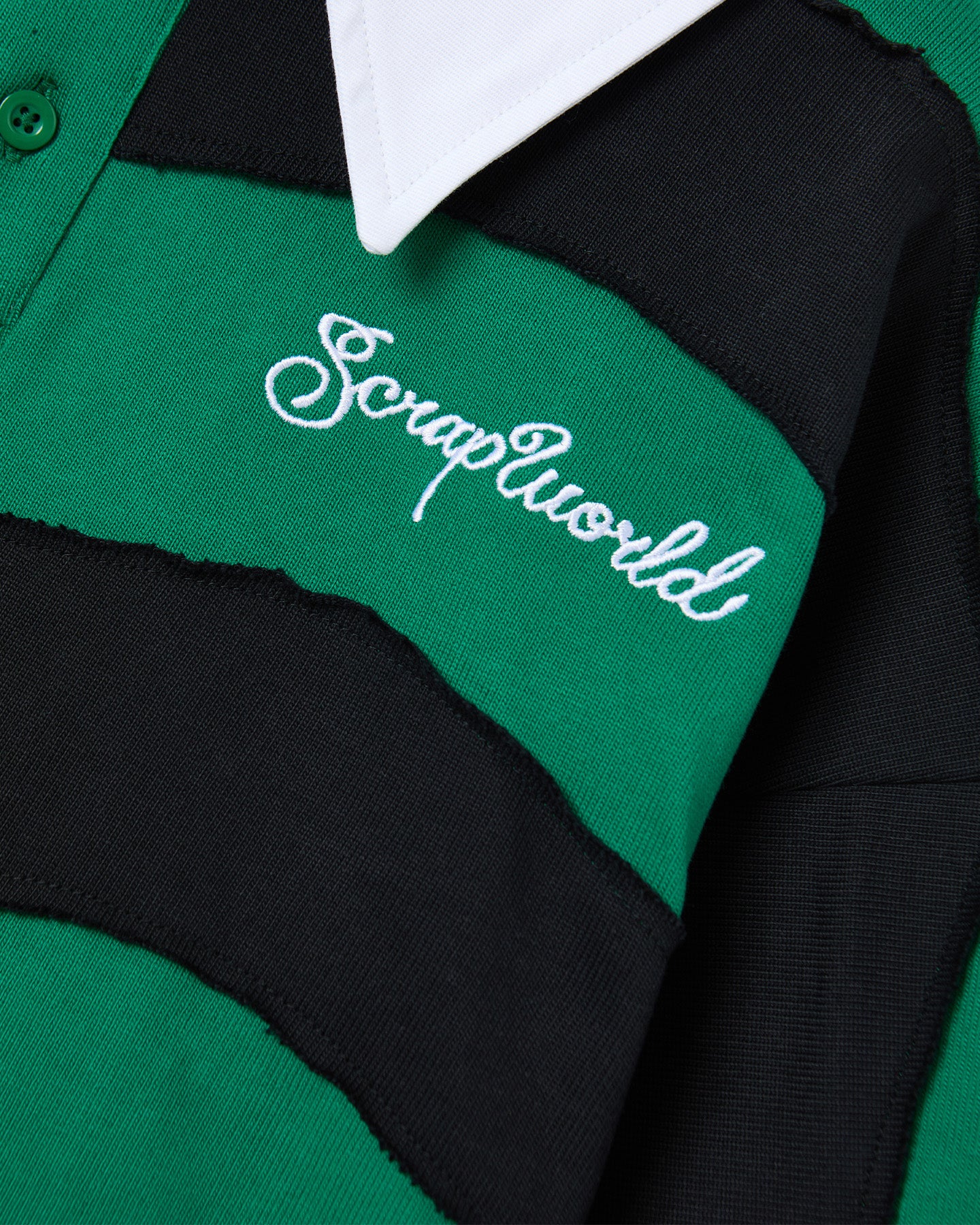 FAKE HOODED OVERSIZED POLO GREEN BLACK