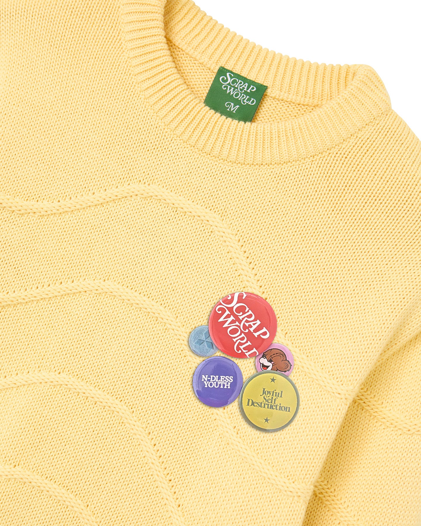 KNIT SWEATER WAVES YELLOW