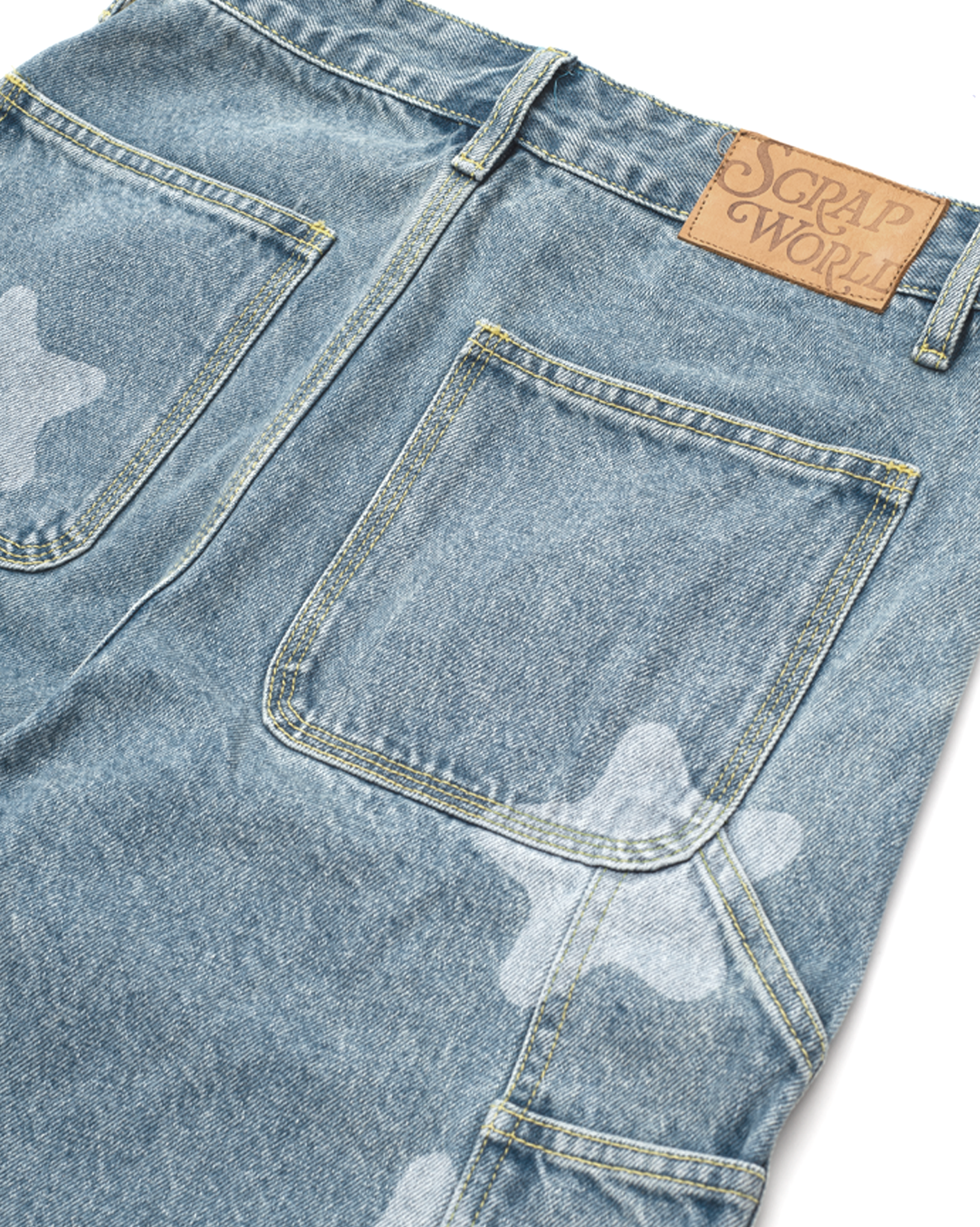 S-STARS DENIM SHORTS DIRT WASHED BLUE
