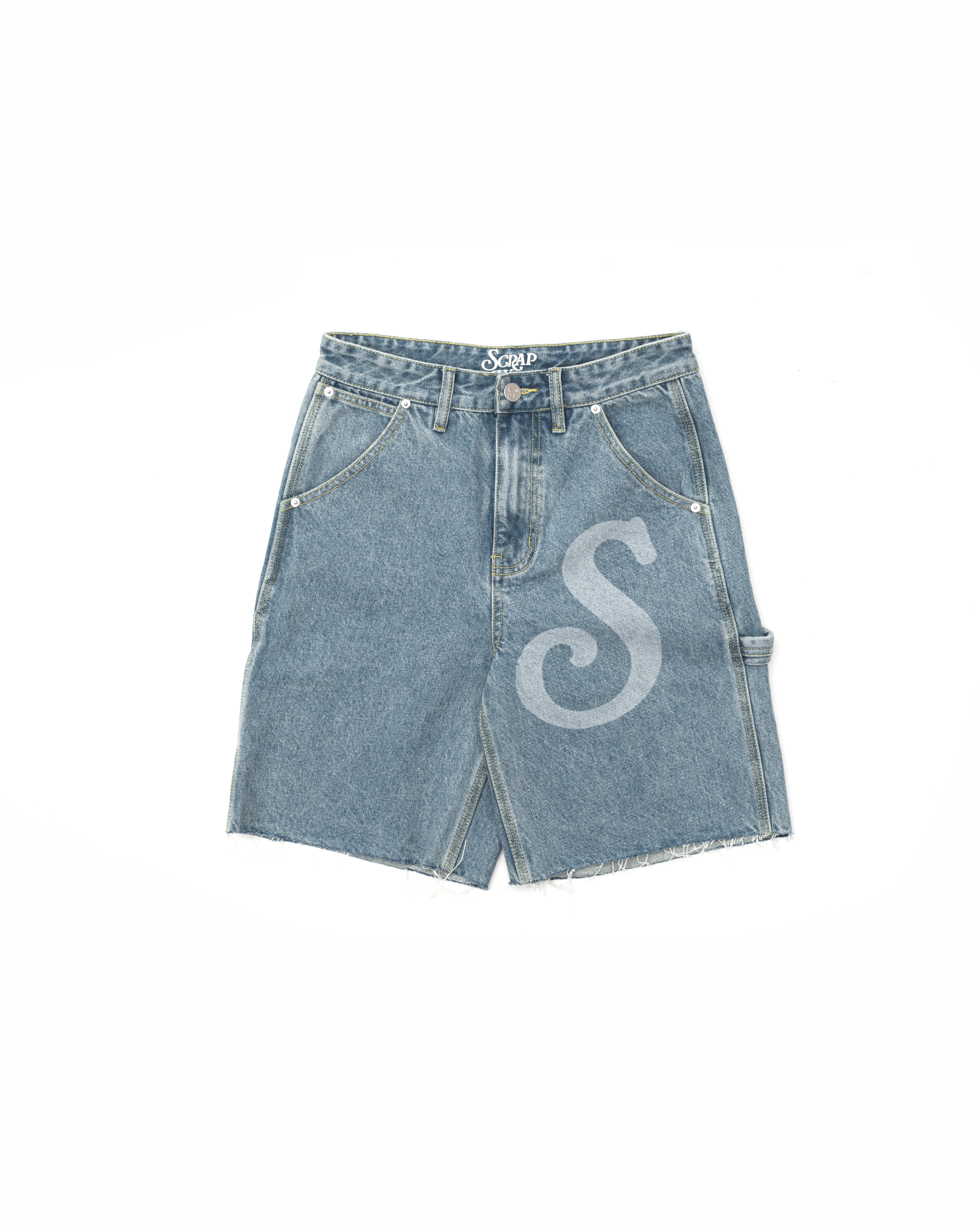S-STARS DENIM SHORTS DIRT WASHED BLUE
