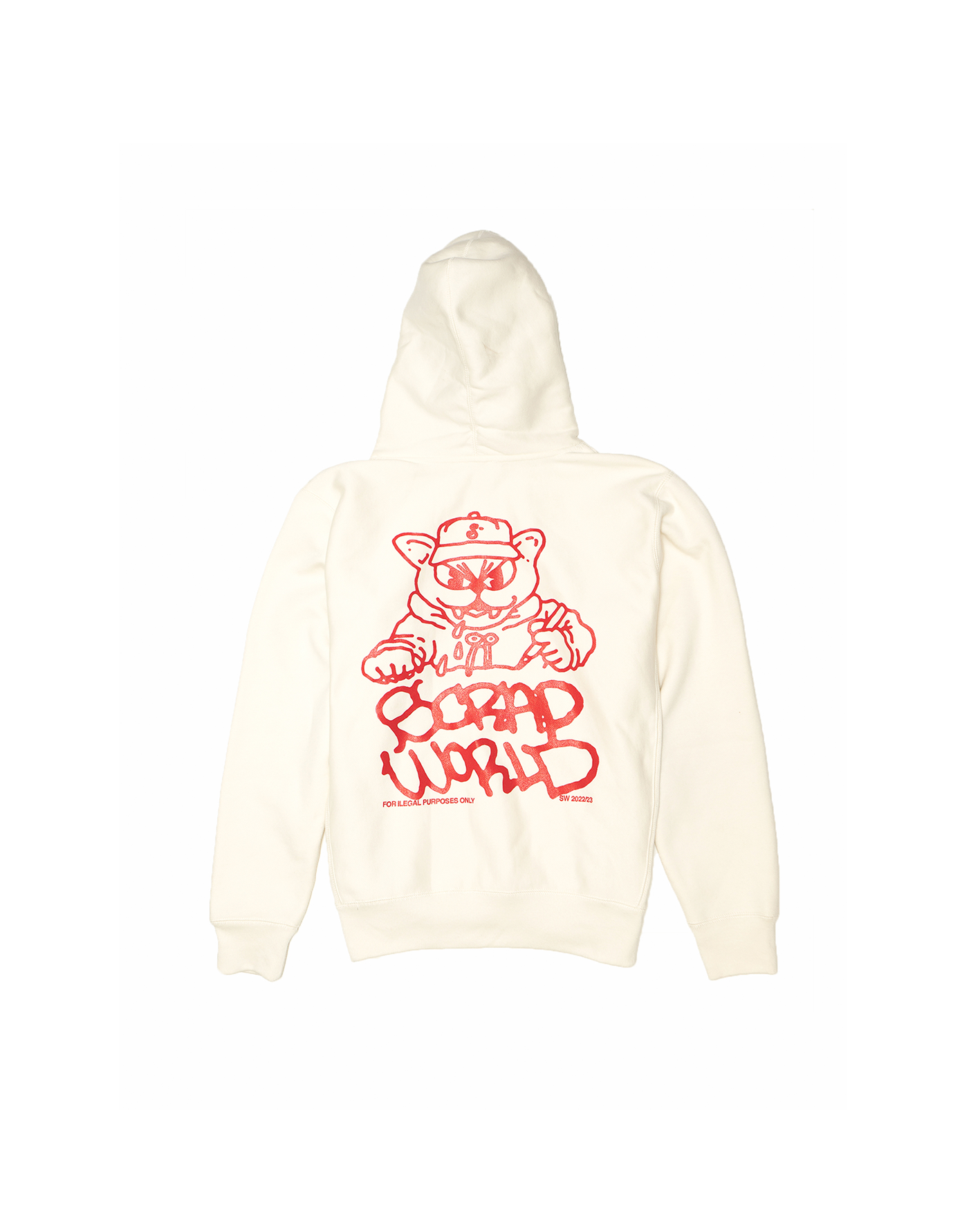 GIDEO CAT HOODIE BONE