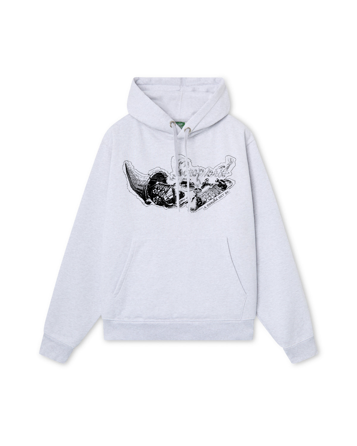 A CORUÑA HOODIE HEATHER GREY