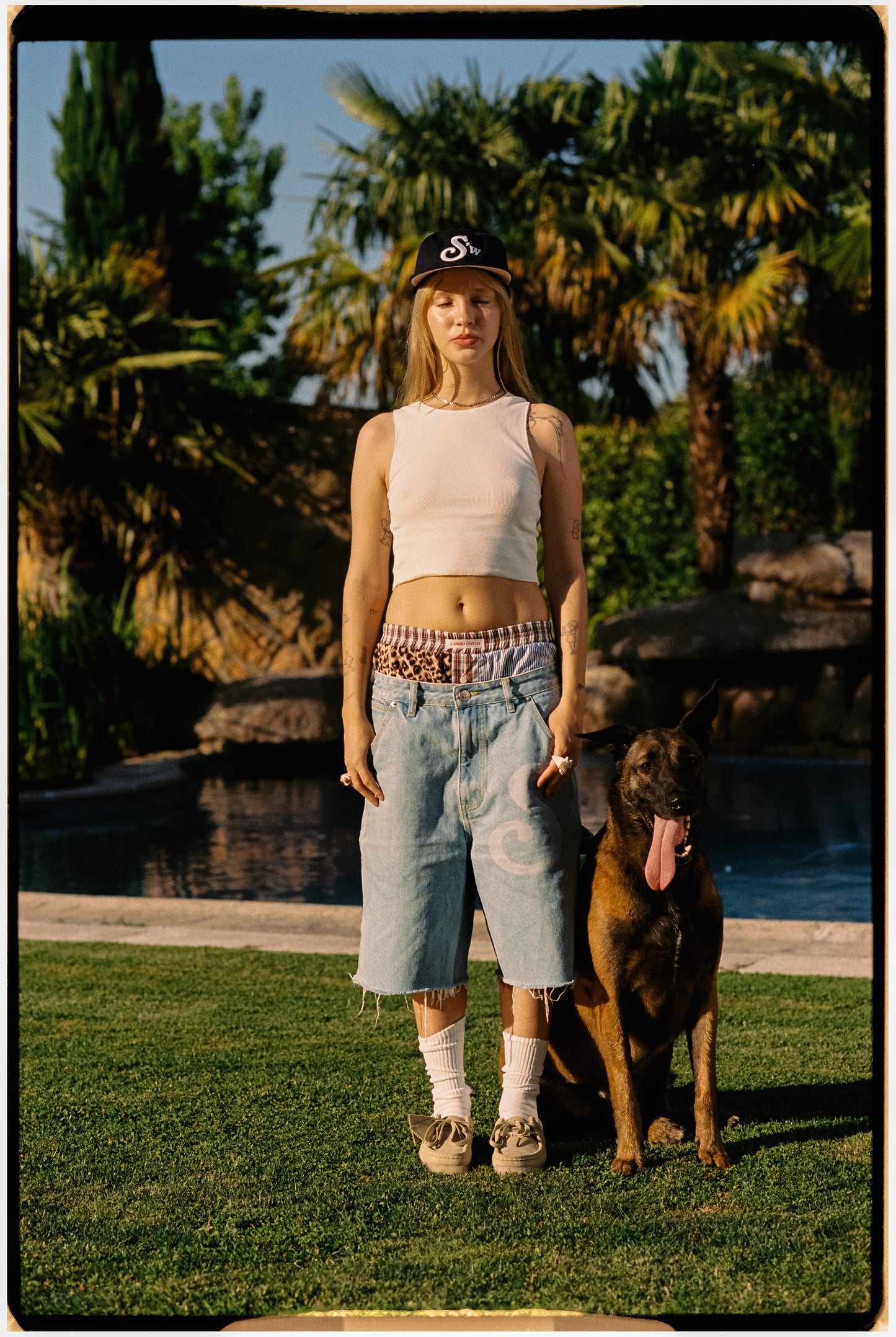 S-STARS DENIM SHORTS DIRT WASHED BLUE