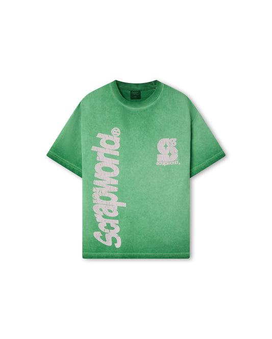 VERT ACID WASH TEE GREEN