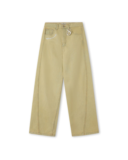 MUD WASH TWISTED SEAM JEANS