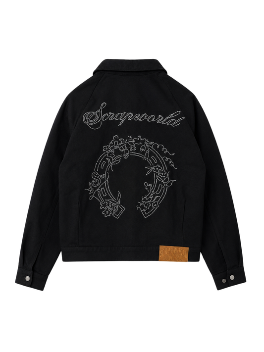 LUCKY RHINESTONE WORKJACKET BLACK