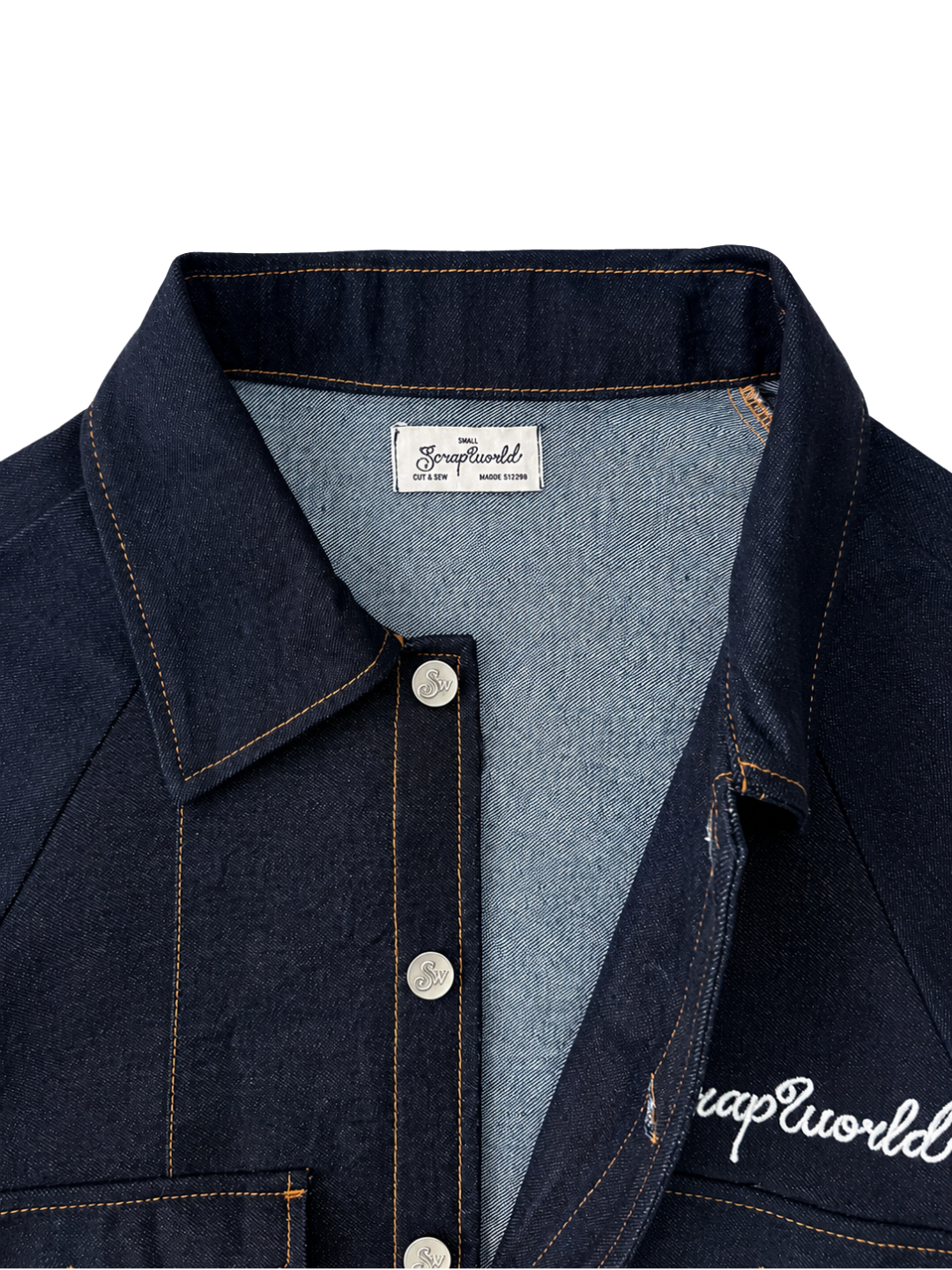 LUCKY RHINESTONE RAW DENIM JACKET