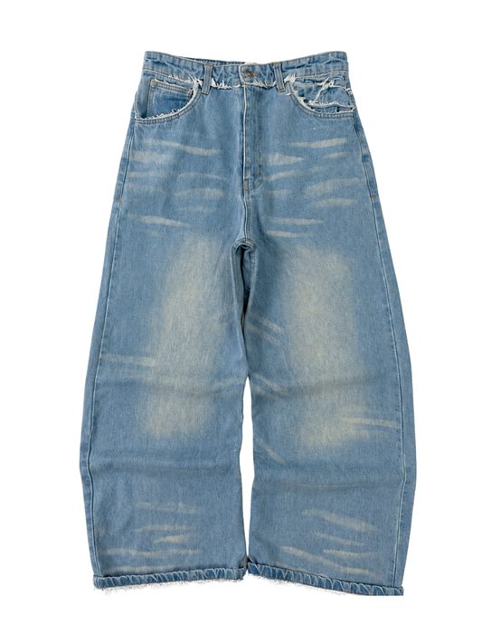 WAVES DENIM WASHED PANTS