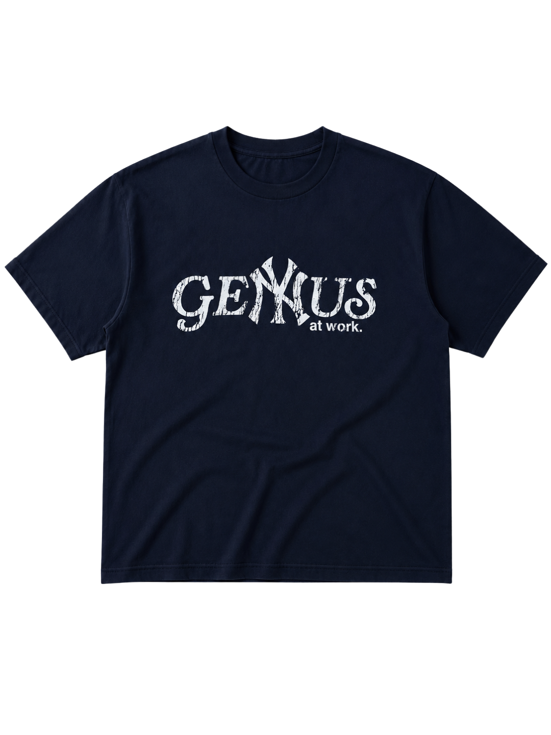 GENYUS AT WORK TEE NAVY