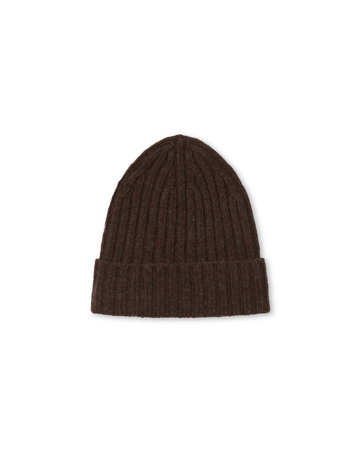 SAFETY PIN WOOL BEANIE BROWN