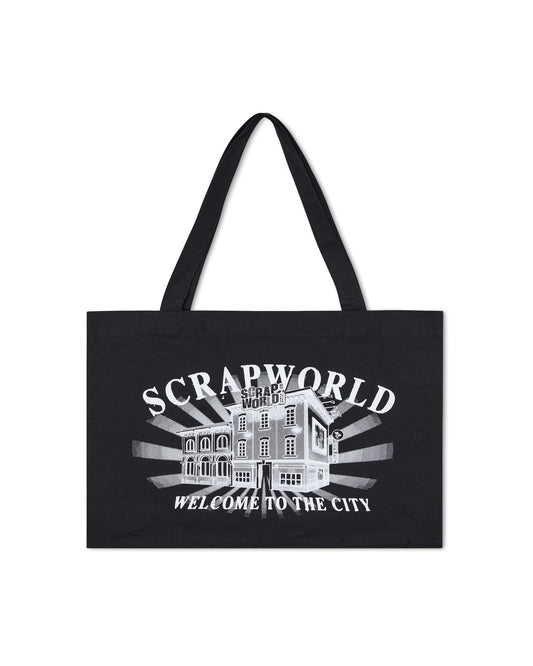 SCRAPWORLD 25 HEAVY CANVAS TOTEBAG BLACK