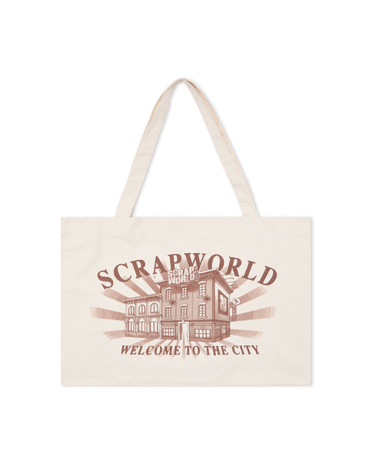 SCRAPWORLD 25 HEAVY CANVAS TOTEBAG CREAM