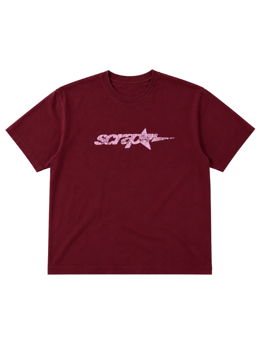 SPARK TEE  BURGUNDY