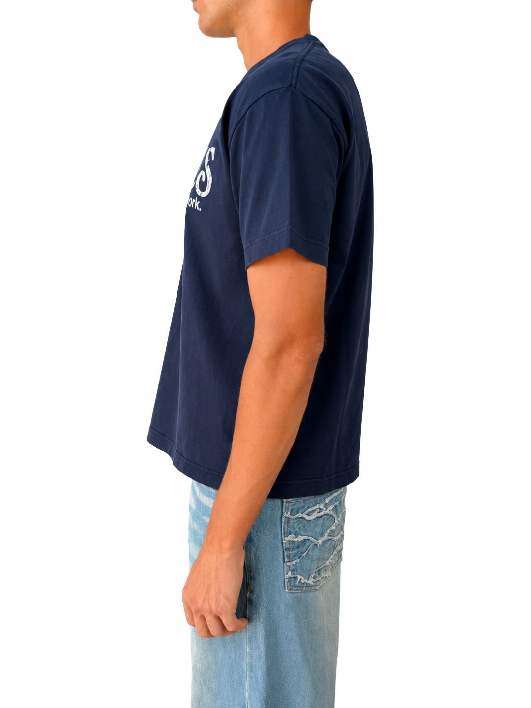 GENYUS AT WORK TEE NAVY