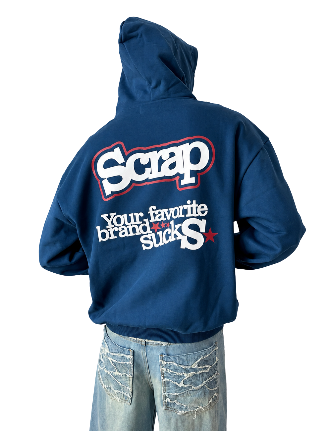 SUCKS HOODIE TILT BLUE