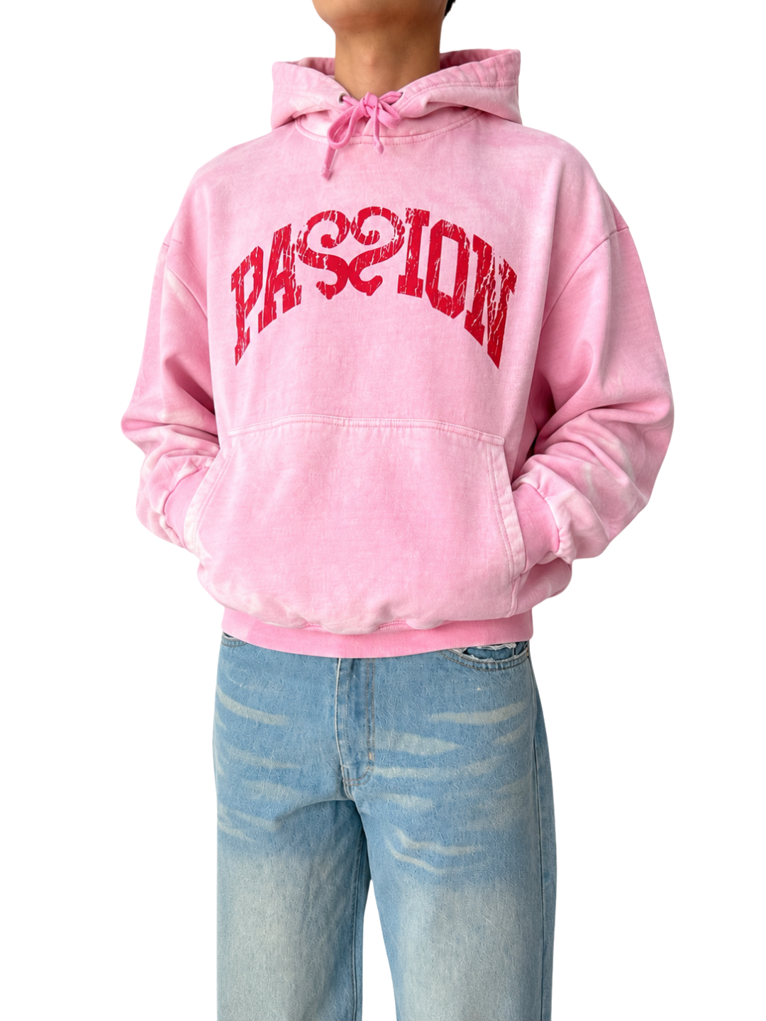 PASSION SUNFADED HOODIE BABY PINK