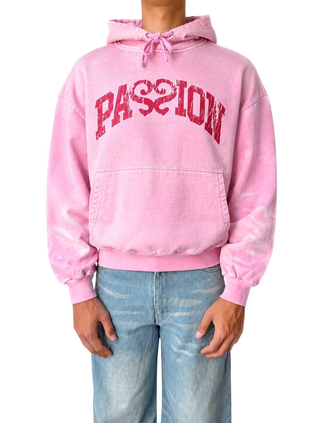 PASSION SUNFADED HOODIE BABY PINK
