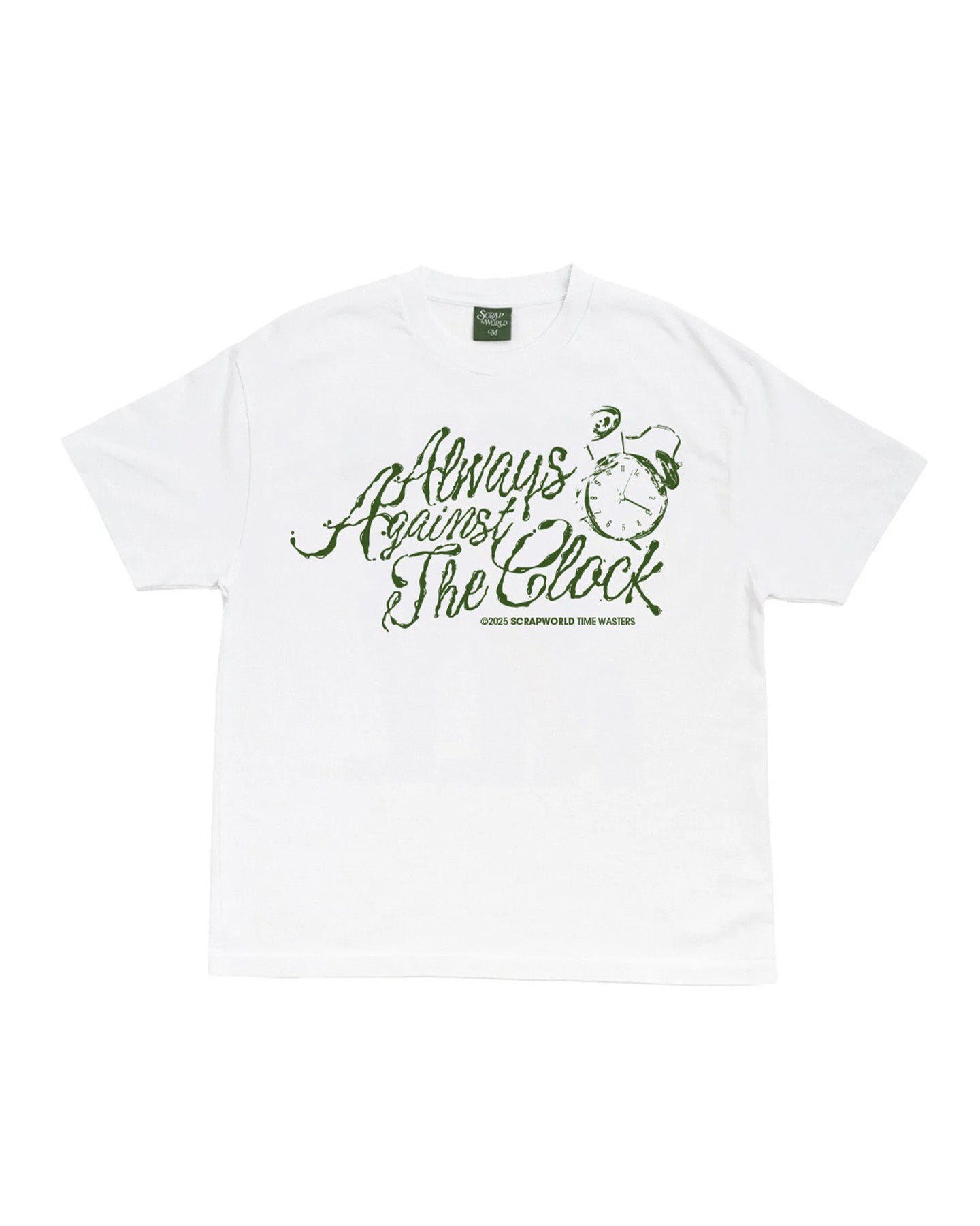AGAINST THE CLOCK TEE WHITE