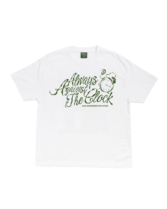 AGAINST THE CLOCK TEE WHITE