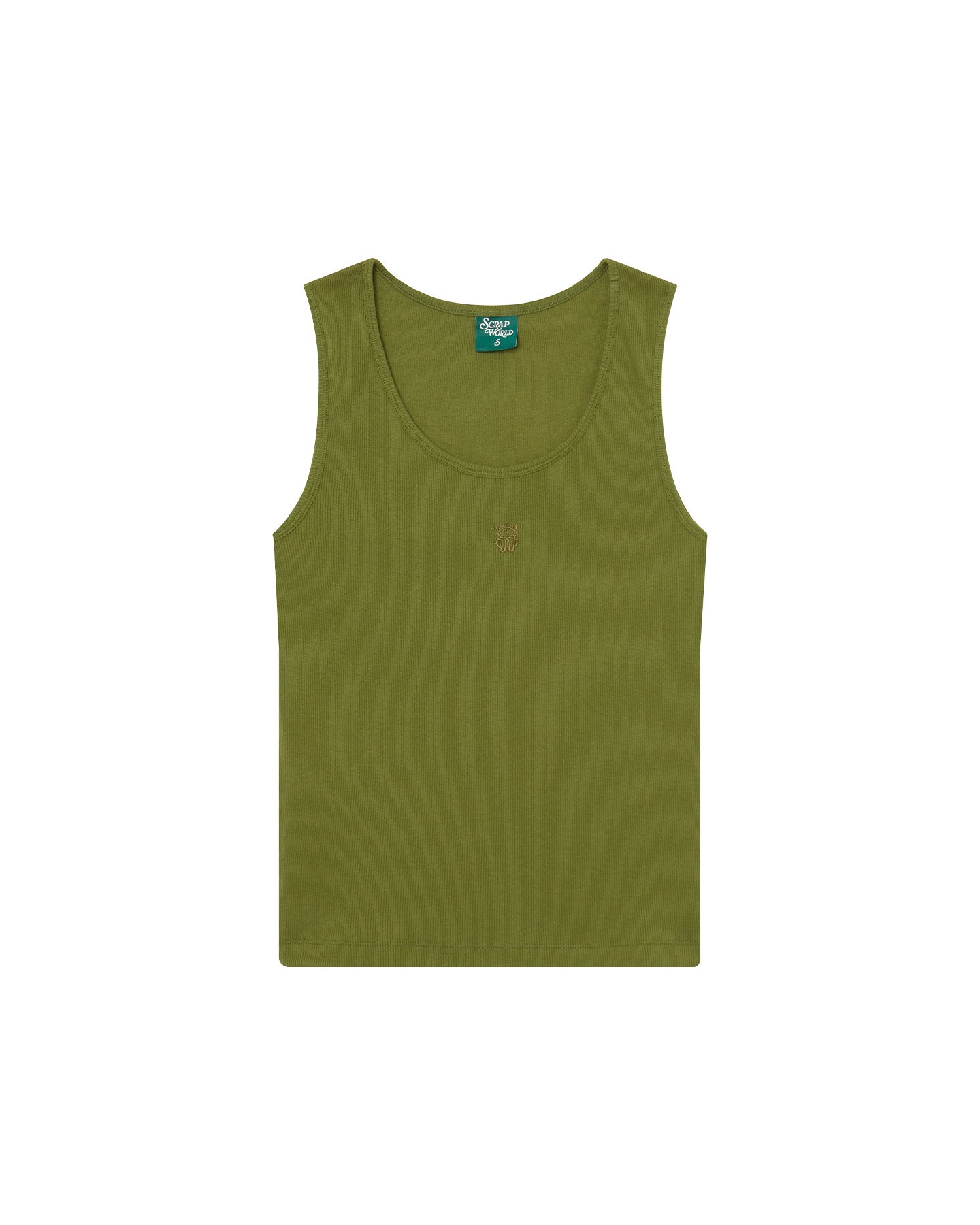 BASIC TANK TOP 2-PACK WHITE/OLIVE