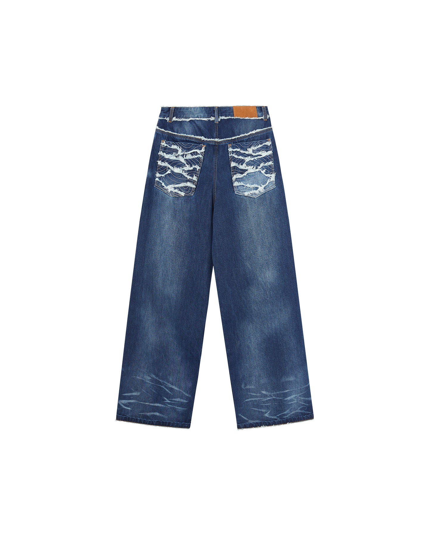 WAVES DENIM PANTS NAVY BLUE