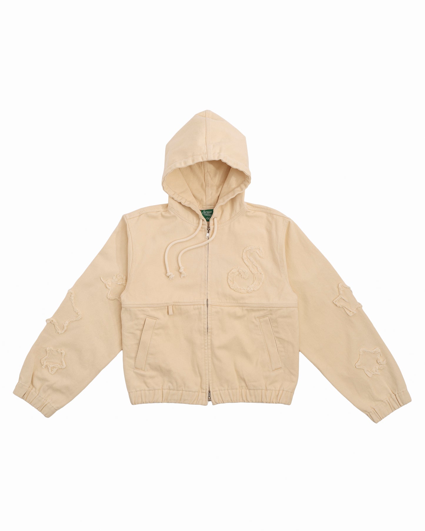 S-STARS DISTRESSED WORK JACKET CREAM