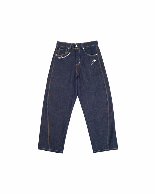 TWISTED SEAM DENIM PANTS