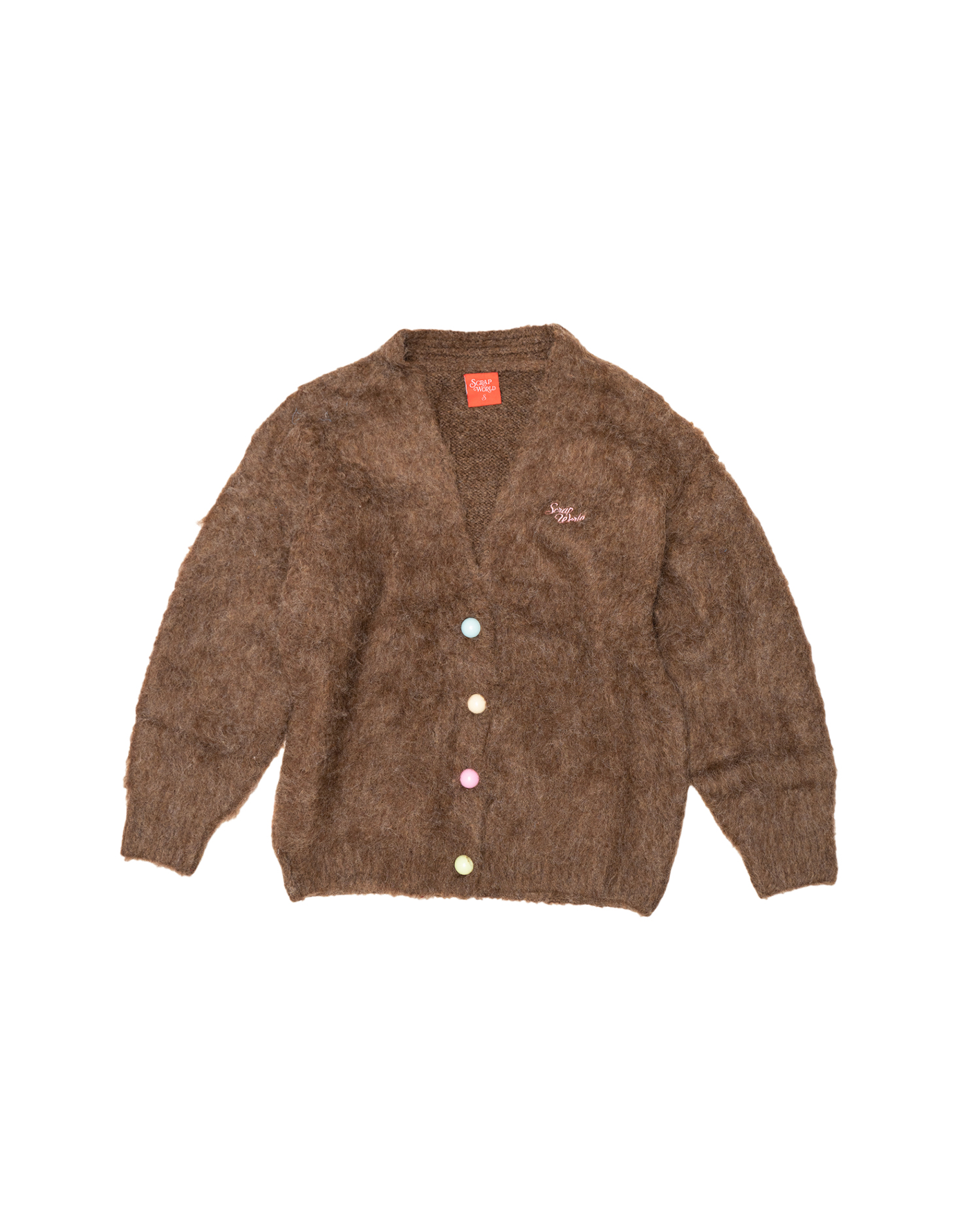 KUNK BROWN HAIRY CARDIGAN