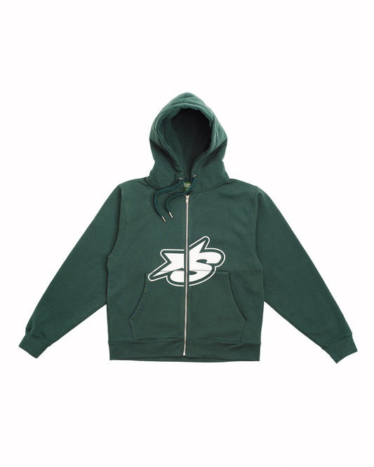 BY US FOR US ZIP HOODIE GREEN