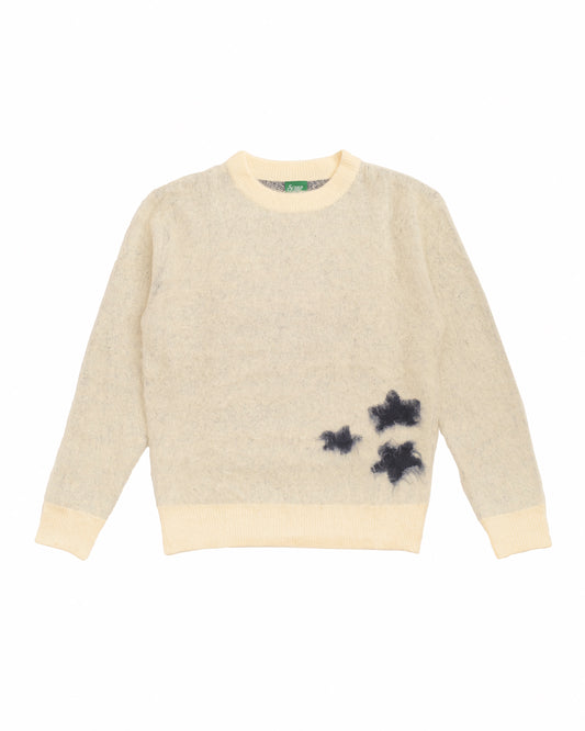 KNIT STARS LOGO HAIRY SWEATER