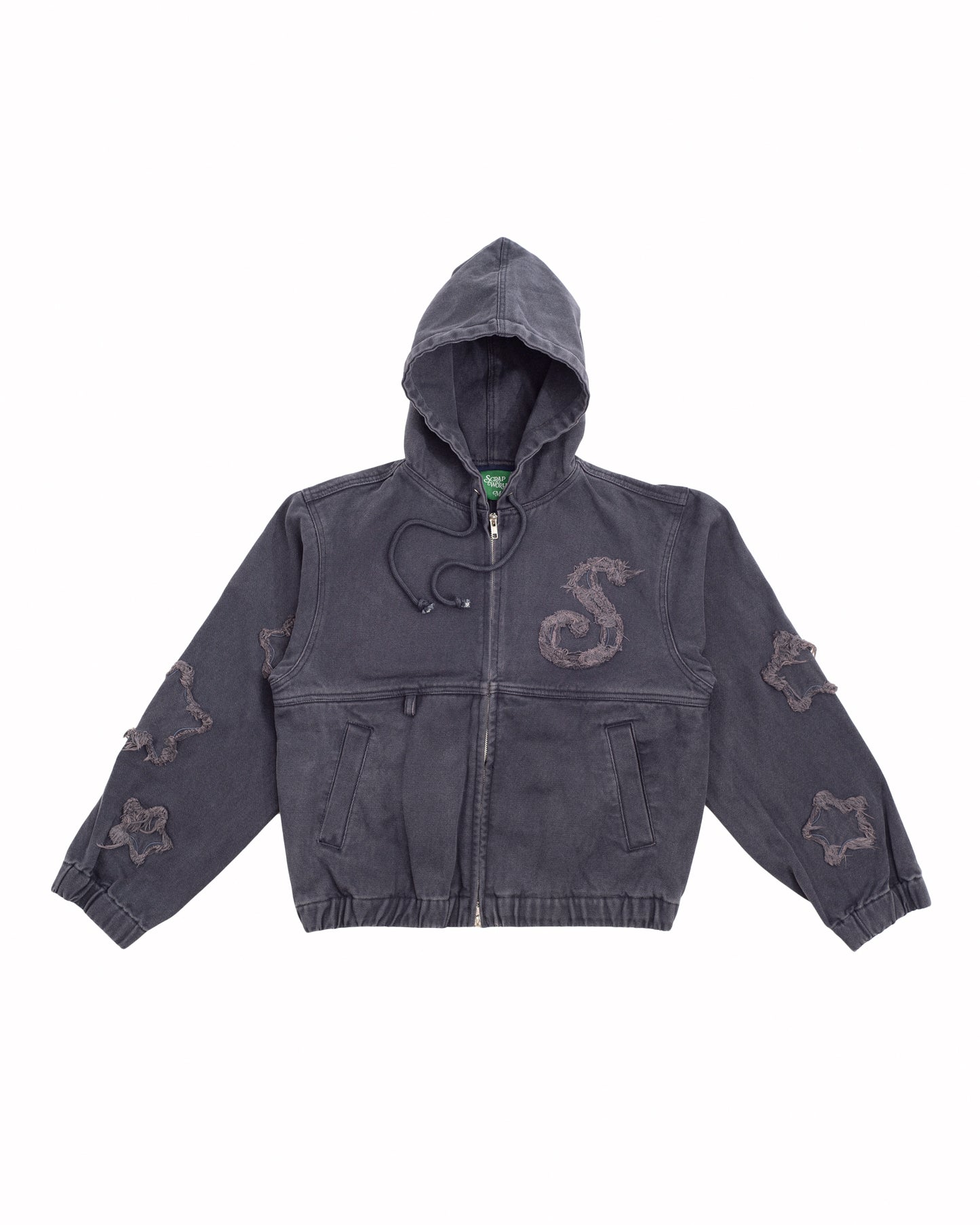 S-STARS DISTRESSED WORK JACKET NAVY