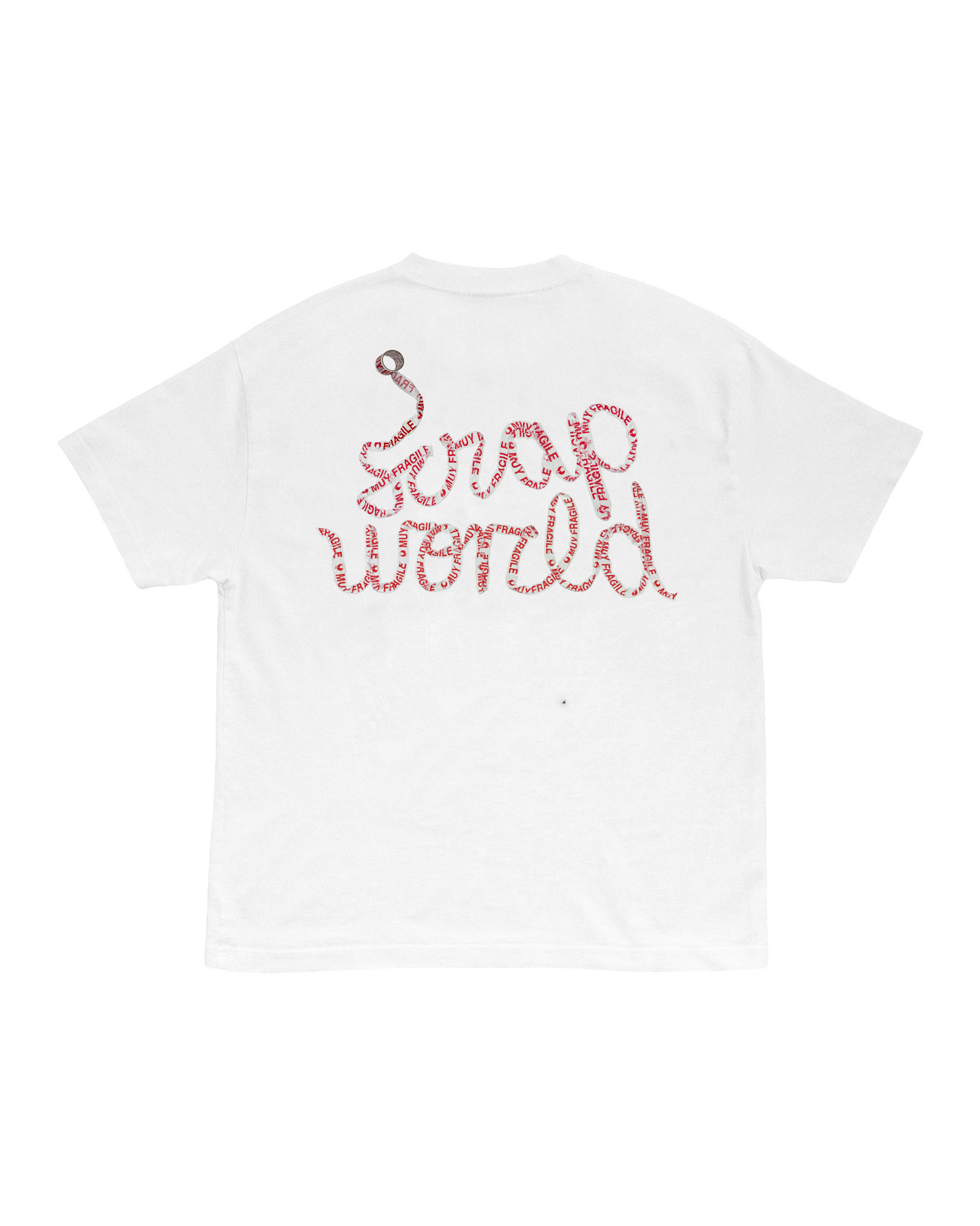 FRAGILE TAPE TEE WHITE