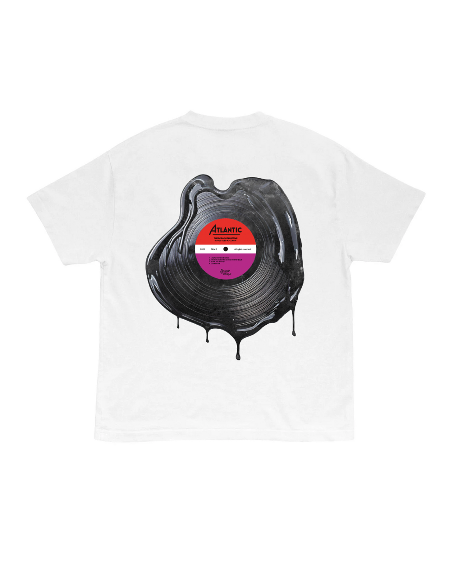ATLANTIC RECORDS VINIL TEE WHITE