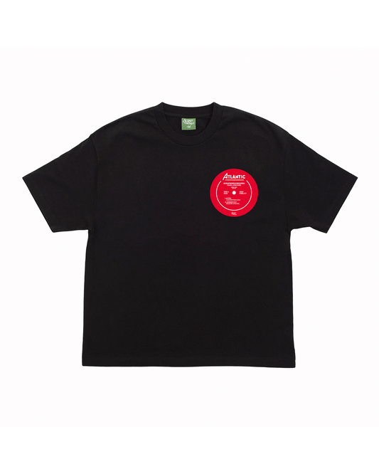 ATLANTIC RECORDS VINYL TEE BLACK