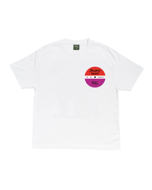 ATLANTIC RECORDS VINIL TEE WHITE