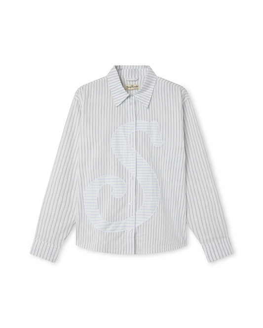 S LOGO OXFORD SHIRT WHITE
