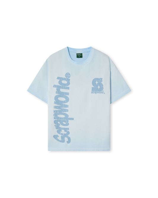 VERT ACID WASH TEE BLUE
