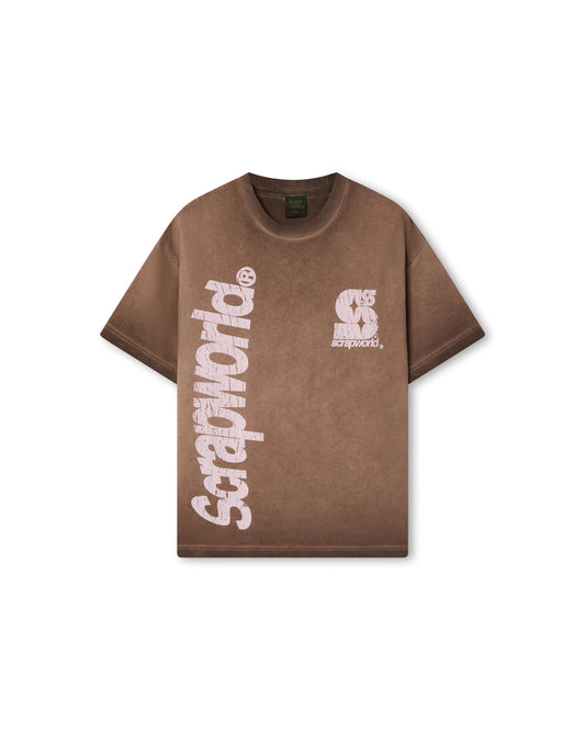 VERT ACID WASH TEE BROWN