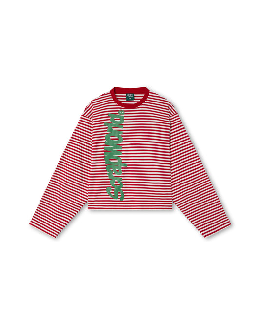VERT STRIPES LONGSLEEVE TEE RED