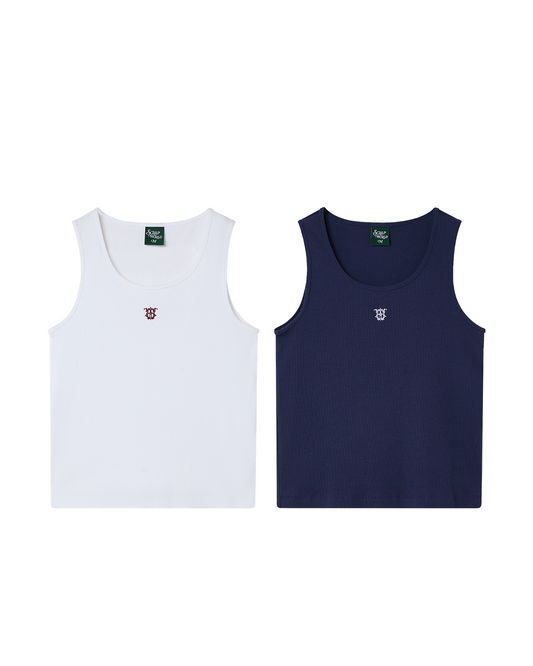BASIC TANK TOP 2-PACK WHITE/NAVY