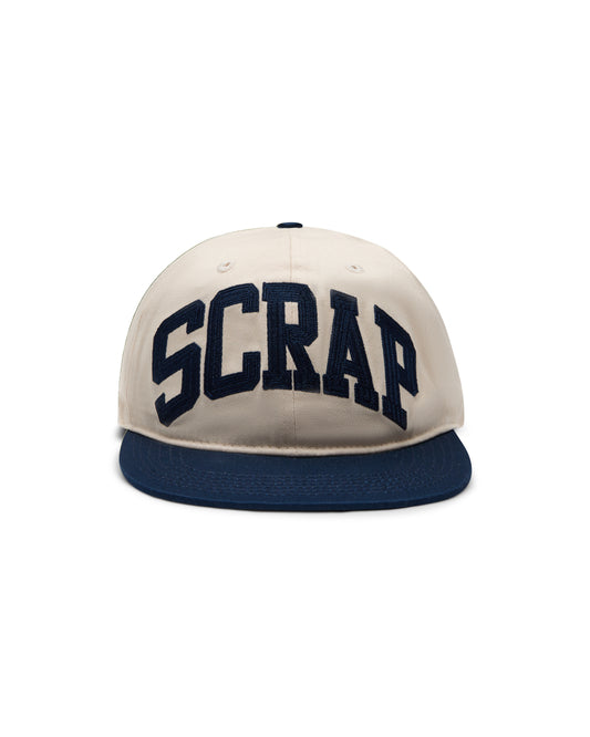 SCRAP COLLEGE LOGO SNAPBACK CAP SAIL NAVY