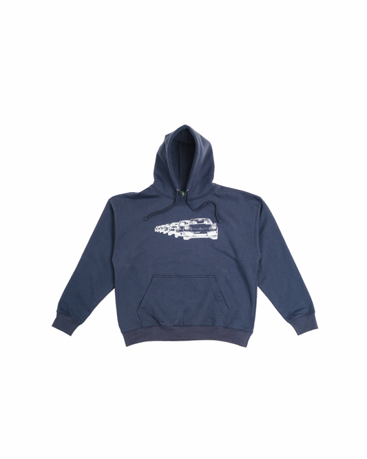 PORSCHE  RACING HOODIE WASHED NAVY