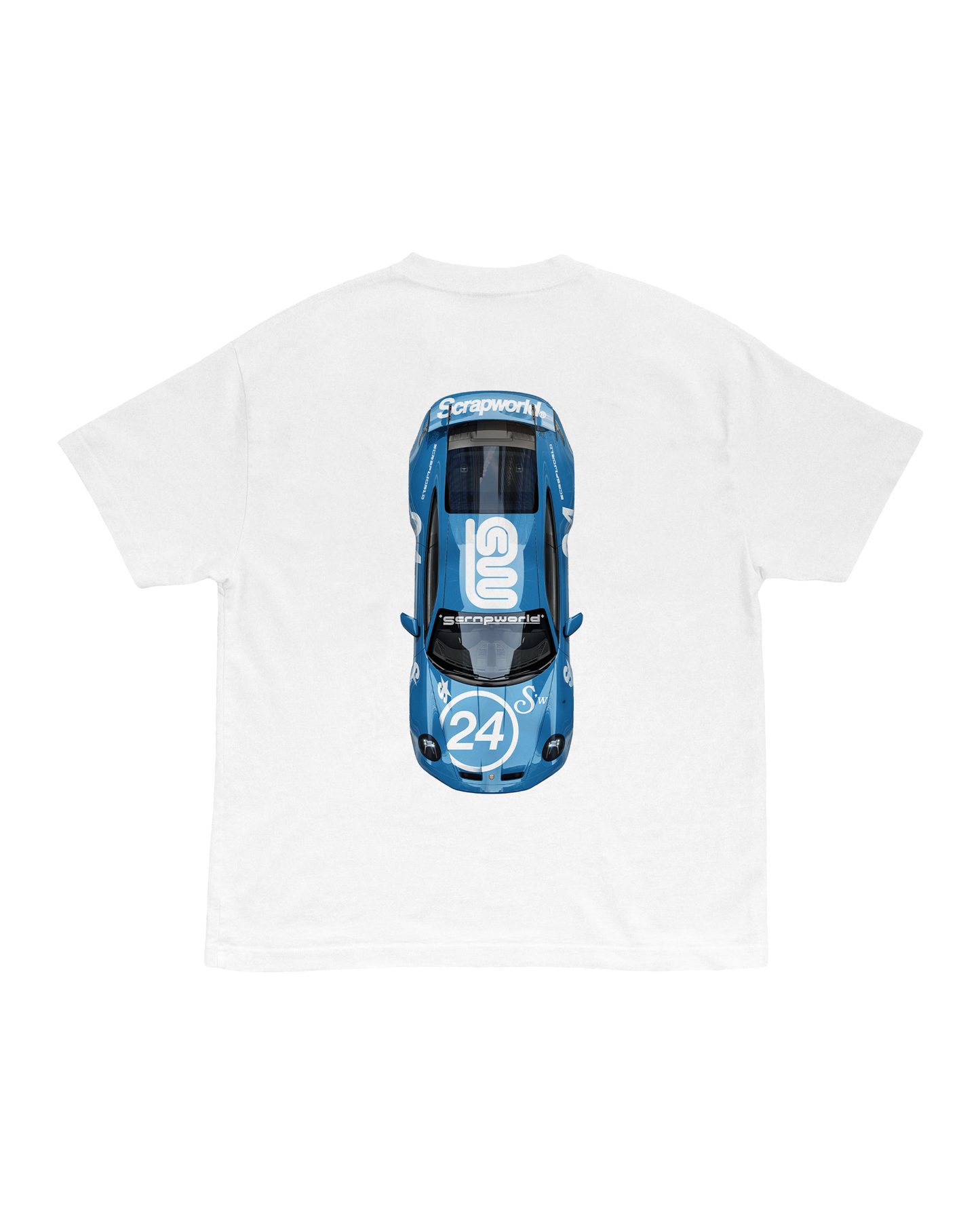 PORSCHE WHEEL TRACK TEE WHITE