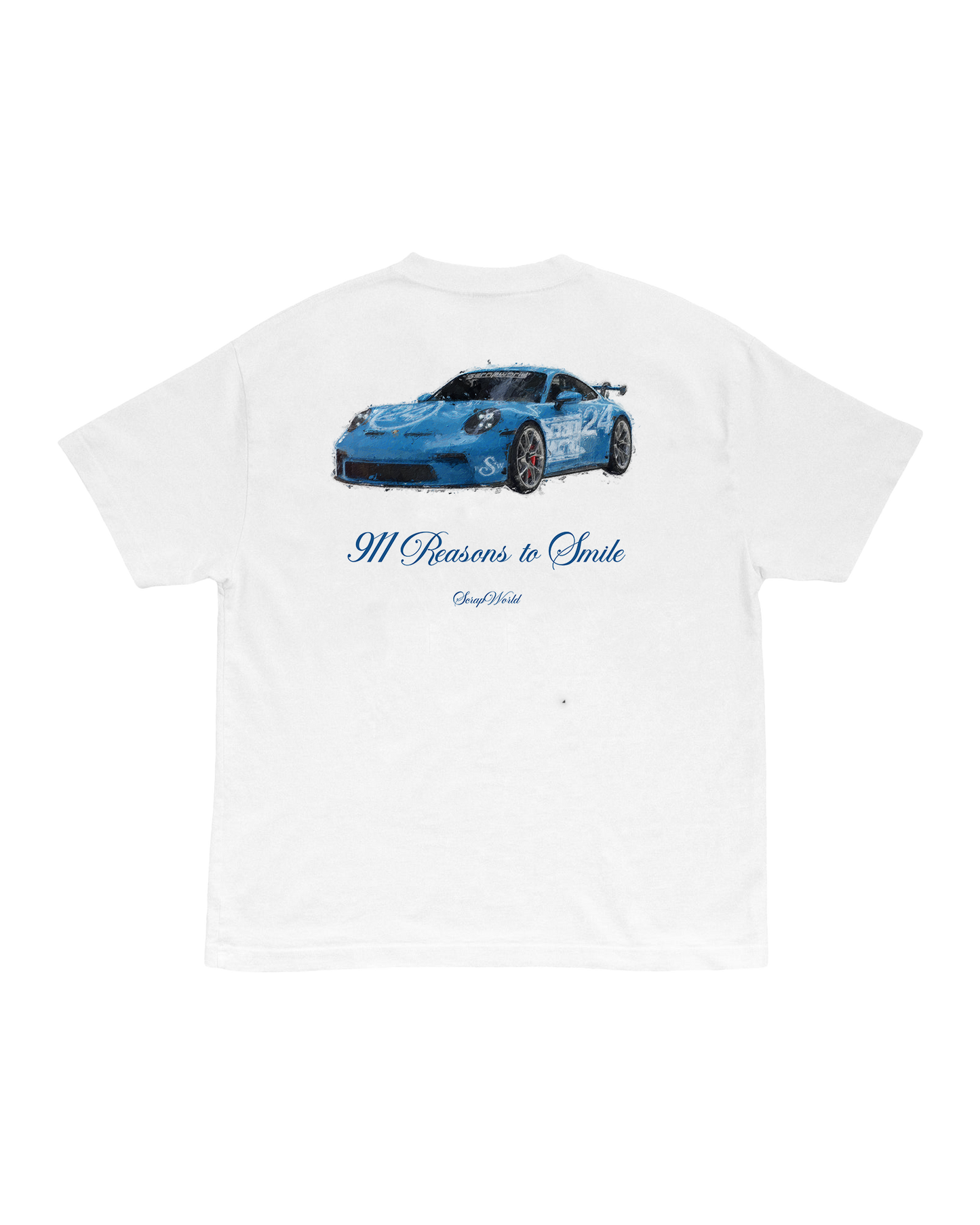 PORSCHE 911 REASONS TO SMILE TEE WHITE